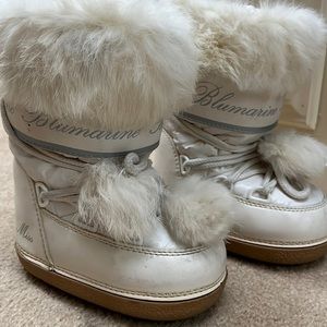 Miss Bluemarin kids boots girls baby ski snow winter furr